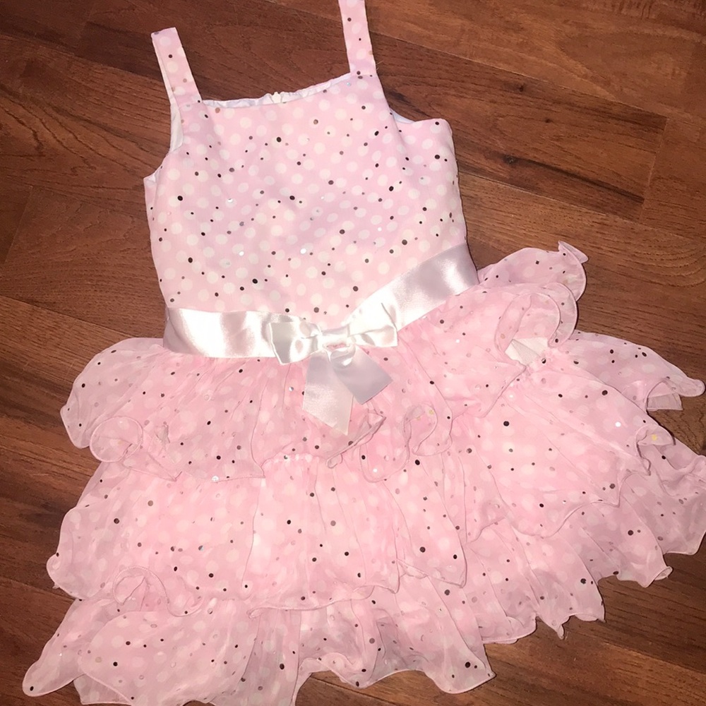 Bonnie Jean pink ruffle dress like new!